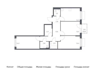 Продажа трехкомнатной квартиры, 79.2 м2, поселение Кокошкино, жилой комплекс Новое Внуково, к32