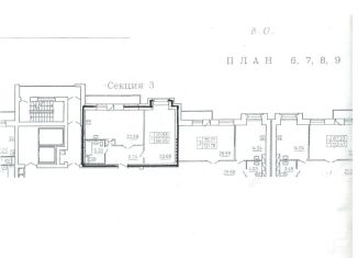 1-комнатная квартира на продажу, 57.4 м2, Санкт-Петербург, улица Кораблестроителей, 12к1, муниципальный округ Гавань