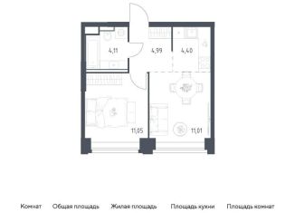 1-комнатная квартира на продажу, 35.6 м2, Москва, ЗАО, жилой комплекс Нова, к3