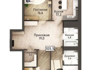 Продаю 4-комнатную квартиру, 105 м2, Курск, Центральный округ, улица Павлуновского