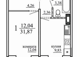 Однокомнатная квартира на продажу, 31.9 м2, Челябинск, Курчатовский район