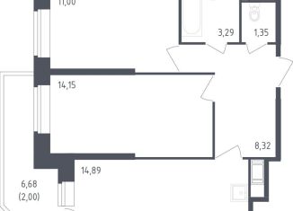 Продам 3-комнатную квартиру, 55 м2, Санкт-Петербург, ЖК Живи в Рыбацком, Советский проспект, 16