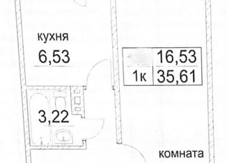 Однокомнатная квартира на продажу, 35.6 м2, Челябинск, Электростальская улица, 20, Металлургический район