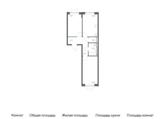 Продажа 2-комнатной квартиры, 59.8 м2, Московская область, жилой комплекс Прибрежный Парк, 10.1