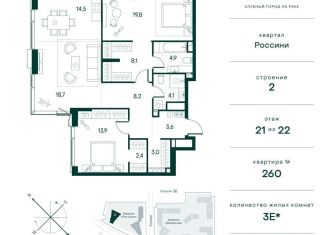 Продажа двухкомнатной квартиры, 102.3 м2, Москва, СЗАО