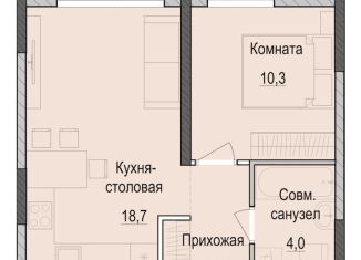 Продам 1-комнатную квартиру, 37 м2, Казань