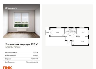Продажа двухкомнатной квартиры, 77.6 м2, Москва, проезд Воскресенские Ворота, метро Охотный Ряд