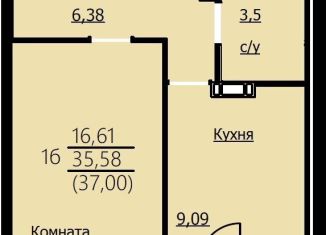 Продается однокомнатная квартира, 37 м2, Ярославль, ЖК Алые Паруса