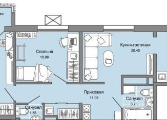 Продается 3-комнатная квартира, 65 м2, Ульяновск, жилой комплекс Юлла, 2