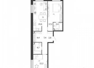 Продам 2-комнатную квартиру, 71.7 м2, Москва, 3-я очередь, к9, Даниловский район