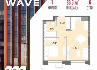 Продажа 1-комнатной квартиры, 36.5 м2, Москва, район Москворечье-Сабурово, улица Борисовские Пруды, 1