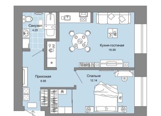 Продается 1-ком. квартира, 40 м2, село Первомайский, улица Архитектора Сергея Макарова, 6/1