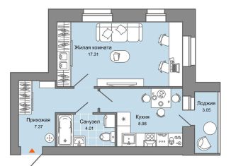 Продается 1-комнатная квартира, 40 м2, Кировская область, улица Дмитрия Козулева, 2к1