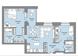 Продаю 2-комнатную квартиру, 75 м2, Киров, улица Дмитрия Козулева, 2к3