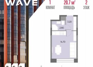 Продам квартиру студию, 20.7 м2, Москва, метро Борисово