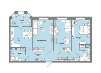 Продается 3-комнатная квартира, 79 м2, Киров, Октябрьский район, Березниковский переулок, 28