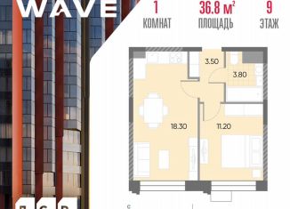 Продается однокомнатная квартира, 36.8 м2, Москва, метро Борисово