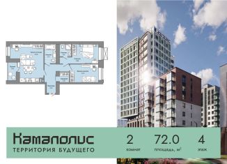 Продажа 2-комнатной квартиры, 72 м2, Пермь