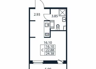 Продаю квартиру студию, 27.9 м2, Мурино