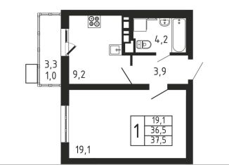 Продам 1-комнатную квартиру, 37.5 м2, Московская область