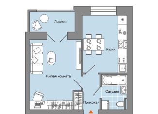 Продается однокомнатная квартира, 38 м2, село Первомайский, улица Строителя Николая Шишкина, 11к1