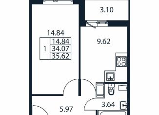 Продам 1-ком. квартиру, 37.2 м2, Ярославская область, Романовская улица, 2