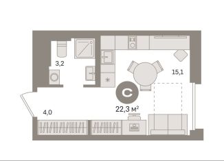 Продам квартиру студию, 22.3 м2, Москва, жилой комплекс Квартал Герцена, к1, ЮАО