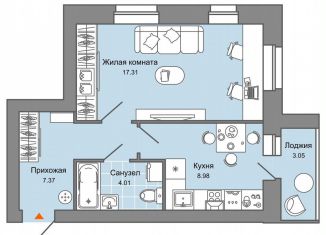 Продажа 1-комнатной квартиры, 41.1 м2, Кировская область, улица Дмитрия Козулева, 2к1