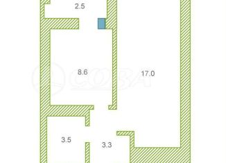 Продажа однокомнатной квартиры, 35 м2, Тюмень, улица Ветеранов Труда, 9А, ЖК На Ватутина