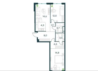 Продается 3-комнатная квартира, 67.5 м2, Москва, ЗАО, жилой комплекс Левел Мичуринский, к7