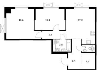 Продаю 2-комнатную квартиру, 66.1 м2, Москва, станция Новохохловская