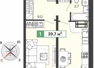 Продается однокомнатная квартира, 39.7 м2, Пензенская область