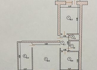 Продам четырехкомнатную квартиру, 69.8 м2, Сибай, улица Ковалёва, 19