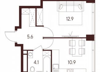 Продам 1-комнатную квартиру, 33.5 м2, Москва, Хорошевский район