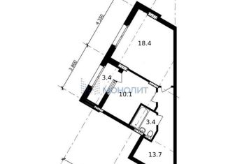 Продажа 1-комнатной квартиры, 49 м2, Нижегородская область, улица Владимира Высоцкого, 1