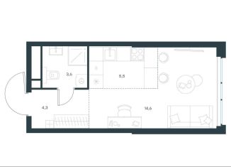 Квартира на продажу студия, 28 м2, Москва, район Очаково-Матвеевское