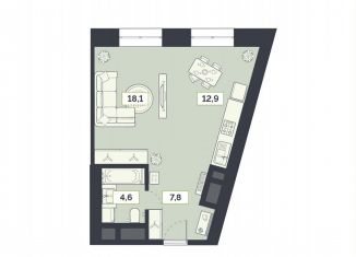 Продаю 1-ком. квартиру, 43.6 м2, Москва, Староалексеевская улица, 5А, метро Алексеевская