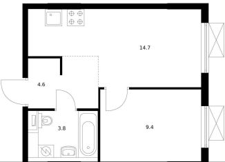 Продается 1-ком. квартира, 32.5 м2, Москва, ЮВАО