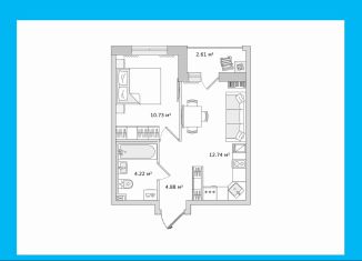 Продажа однокомнатной квартиры, 35.2 м2, деревня Новосаратовка