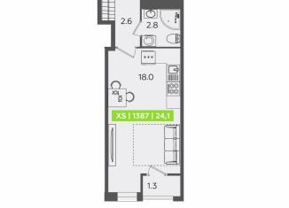 Продается квартира студия, 24.1 м2, Санкт-Петербург, Планерная улица, 87к1, Приморский район