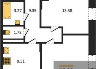 Продаю 2-ком. квартиру, 56.8 м2, Воронеж, Коминтерновский район, Электросигнальная улица, 9Ак2