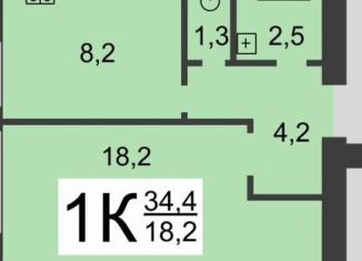 Продаю однокомнатную квартиру, 34.5 м2, Нижний Новгород, метро Кировская, Космическая улица, 36