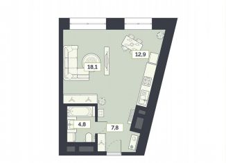 Продаю 1-комнатную квартиру, 43.6 м2, Москва, метро Алексеевская, Староалексеевская улица, 5А