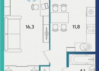 Продам 1-комнатную квартиру, 35.5 м2, Татарстан