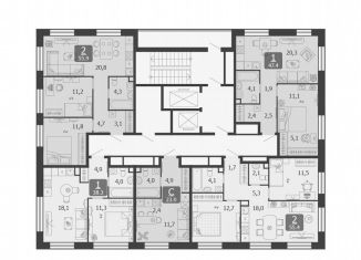 Продаю 1-комнатную квартиру, 47.4 м2, Москва, 3-я очередь, к6, станция ЗИЛ