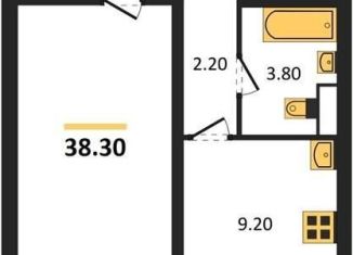 Продается 1-комнатная квартира, 38.3 м2, Воронеж, Ростовская улица, 18А