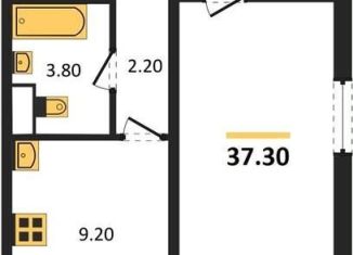 Продается однокомнатная квартира, 37.3 м2, Воронеж, Ростовская улица, 18А, Левобережный район