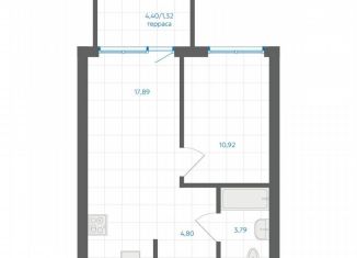 Продаю 1-комнатную квартиру, 38.7 м2, Челябинская область