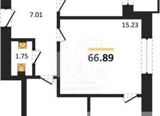Продается 3-комнатная квартира, 66.9 м2, Калининград