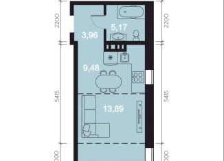 Продажа квартиры со свободной планировкой, 36.6 м2, Иркутск, Верхняя набережная, 135, Октябрьский округ